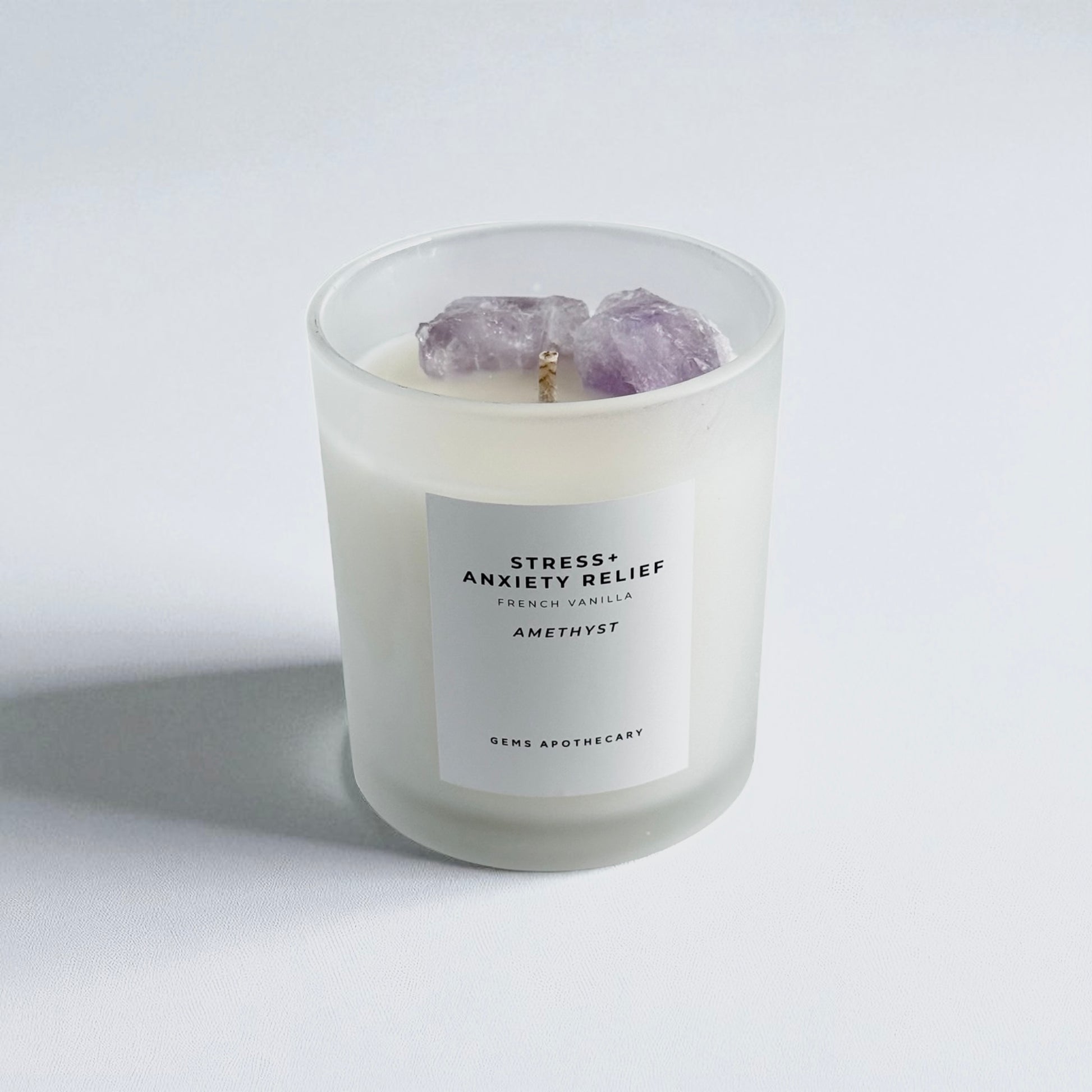 Stress + Anxiety Relief Amethyst Candle – French Vanilla